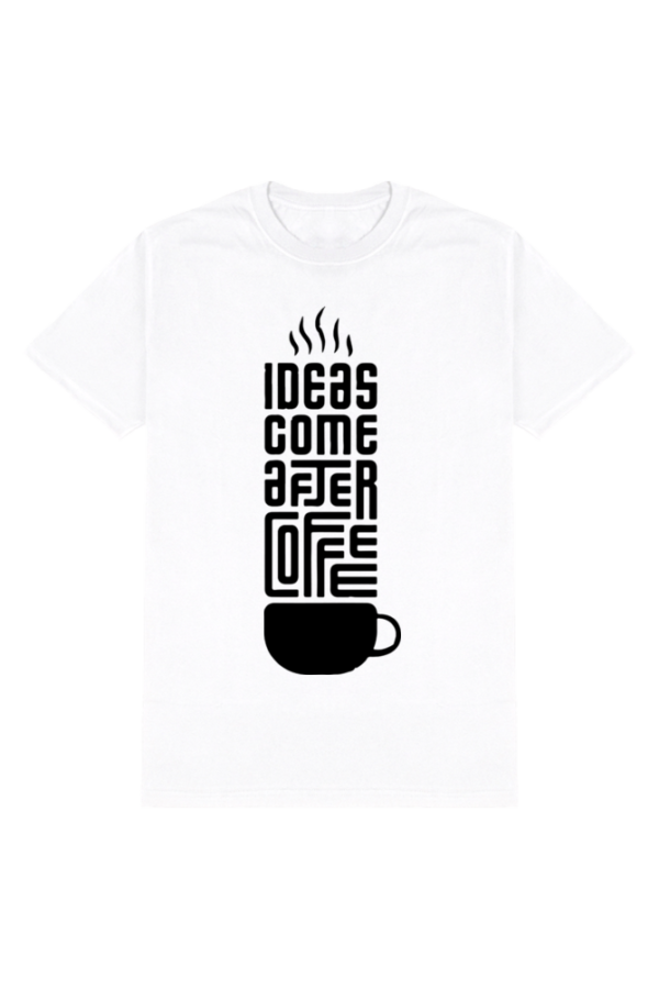 Ideas after Coffee - Mens tshirt -White